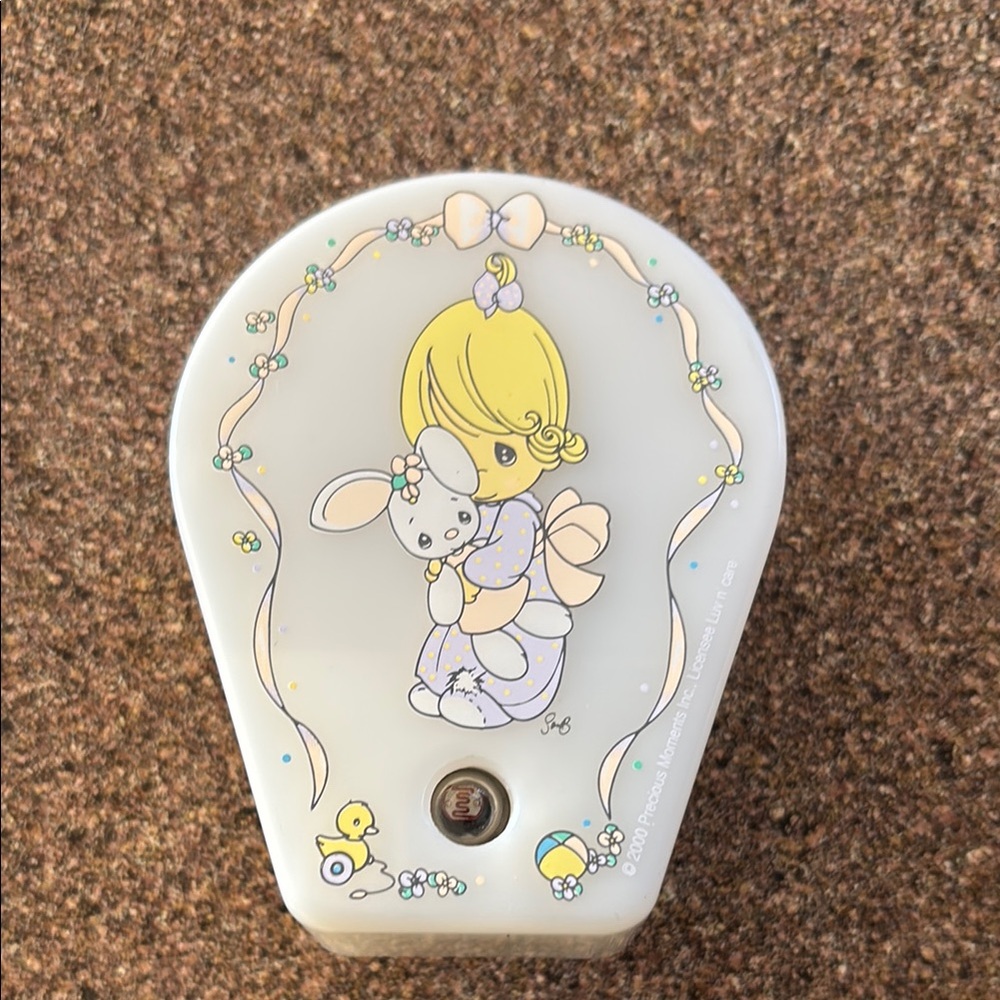 Precious Moments Girl and Bunny Night Light